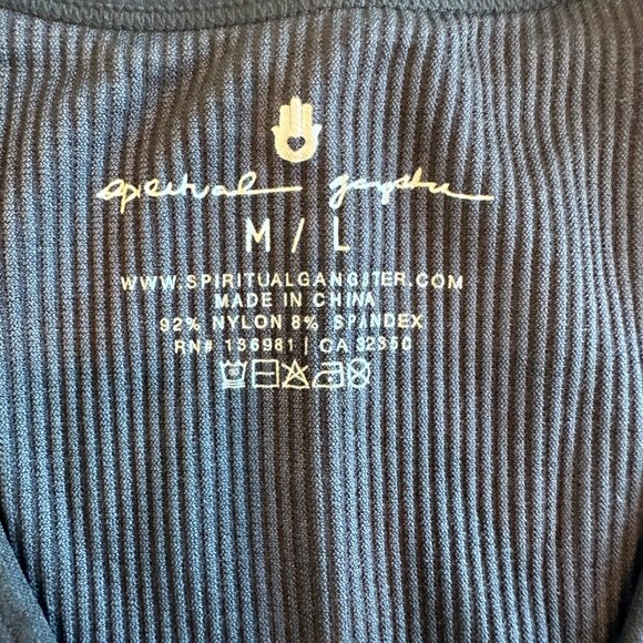 NWOT - Spiritual Gangster Ribbed Crop Tank - Size M/L - Picture 3 of 3